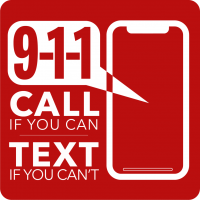 Image 911 call if you can text if you can't