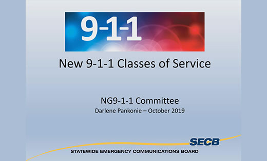 NEW 9-1-1 Classes of Service